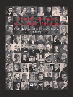 cover image of Gaither's Dictionary of Scientific Quotations